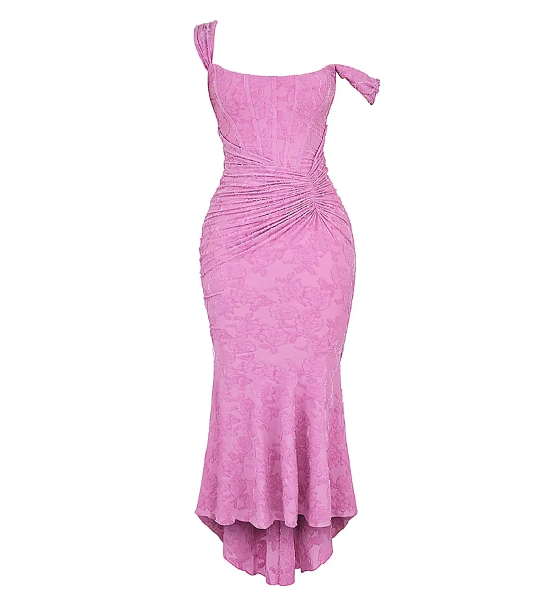 House of CB Cesca Floral Maxi Dress in Rose Pink Size 8/S for rent on The Volte - main image