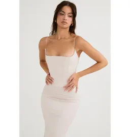 House Of CB Olivette Satin Corset Maxi Dress Crystal Size 8/S for rent on The Volte - image 2