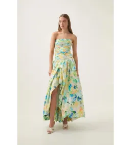  Aje Floral Haze Bubble Hem Maxi in Multicolour Size AU 8 for rent on The Volte - image 1