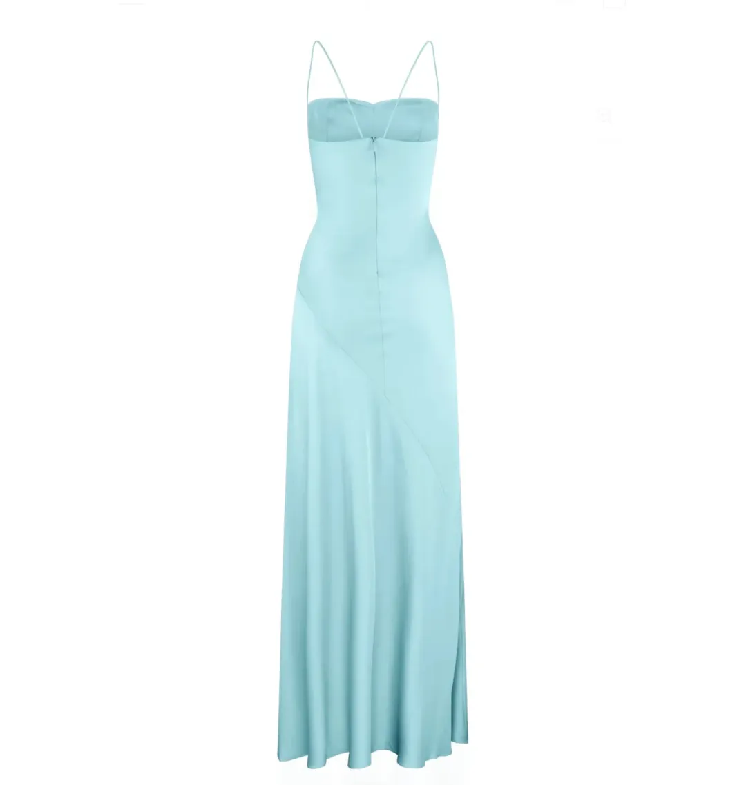 HNTR The Label Gaia Gown Aqua Size S / AU 8 for rent on The Volte - main image