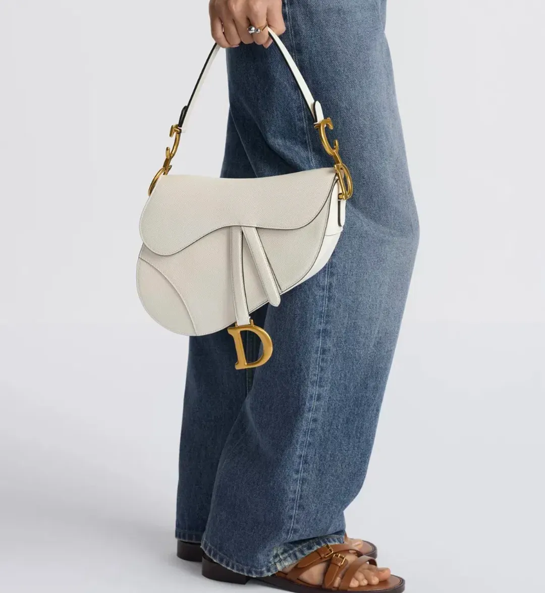 Dior Saddle Bag White for rent on The Volte - main image