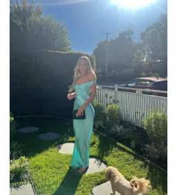 Natalie Rolt Bridget Gown in Turquoise Size 8 for rent on The Volte - image 4