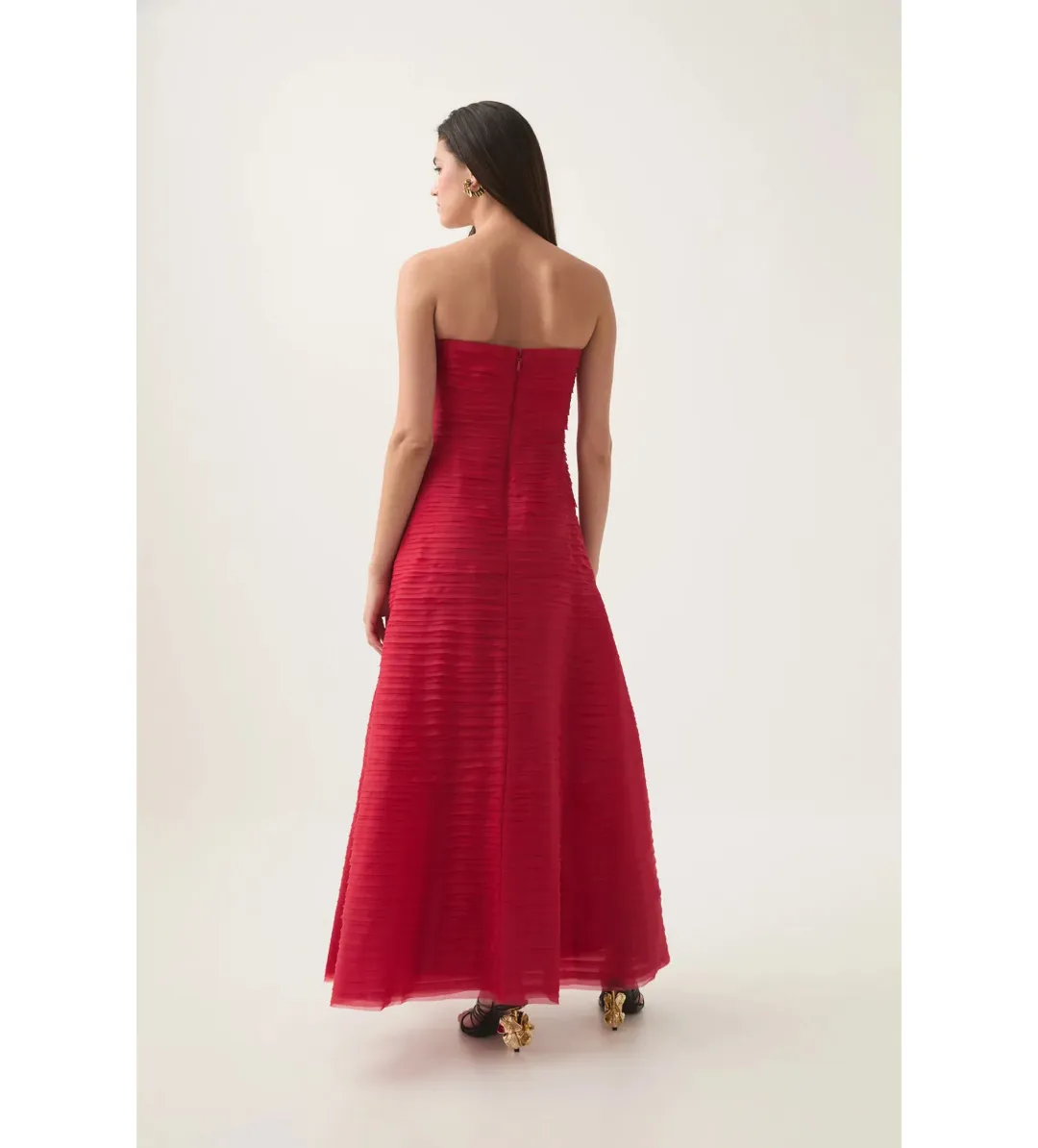 Aje Soundscape Maxi Dress in Scarlet Red Size 8 for rent on The Volte - main image