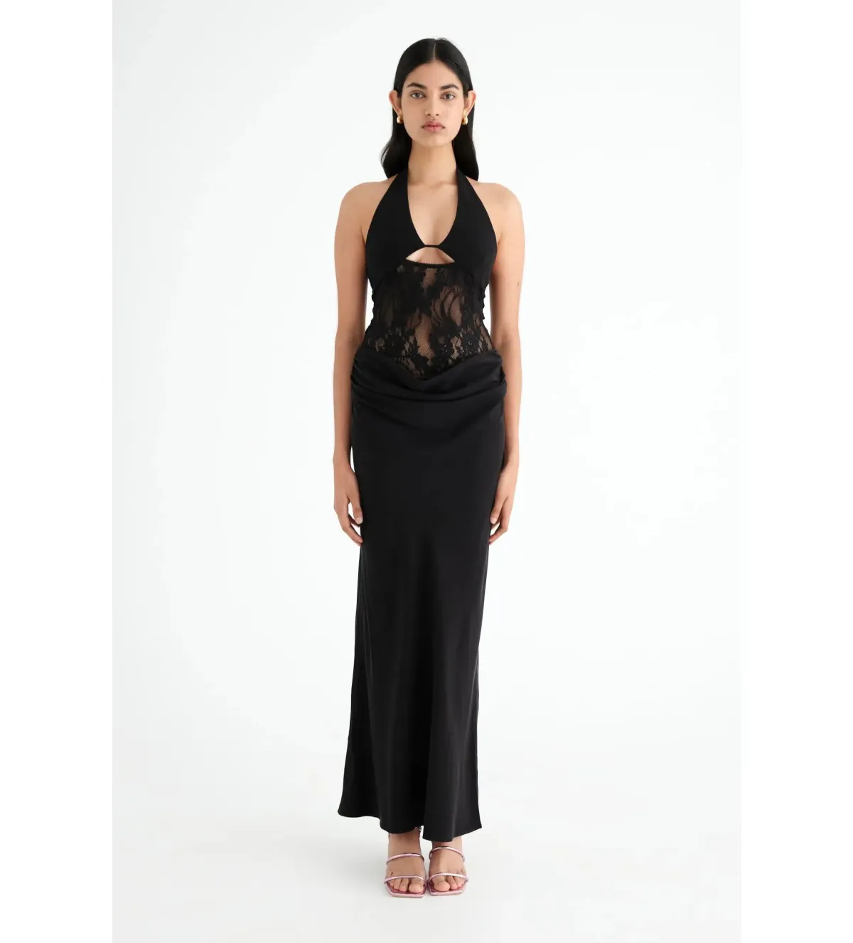Benni Miko Maxi Dress in Black Size 8 for rent on The Volte - main image
