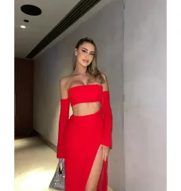 Effie Kats Hall Of Fame Gown Red Size AU 8  for rent on The Volte - image 3