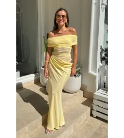 Benni Butter Nico Off  Shoulder Maxi Size AU 8 for rent on The Volte - image 1