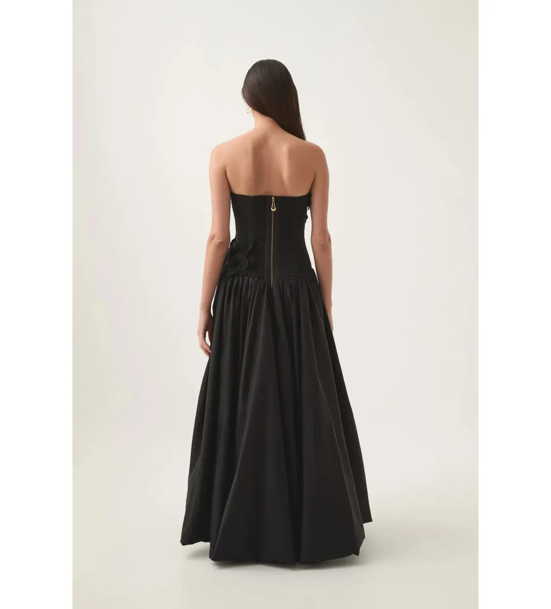 Aje Black Splendour Flower Gown in Black Size AU 10 for rent on The Volte - main image
