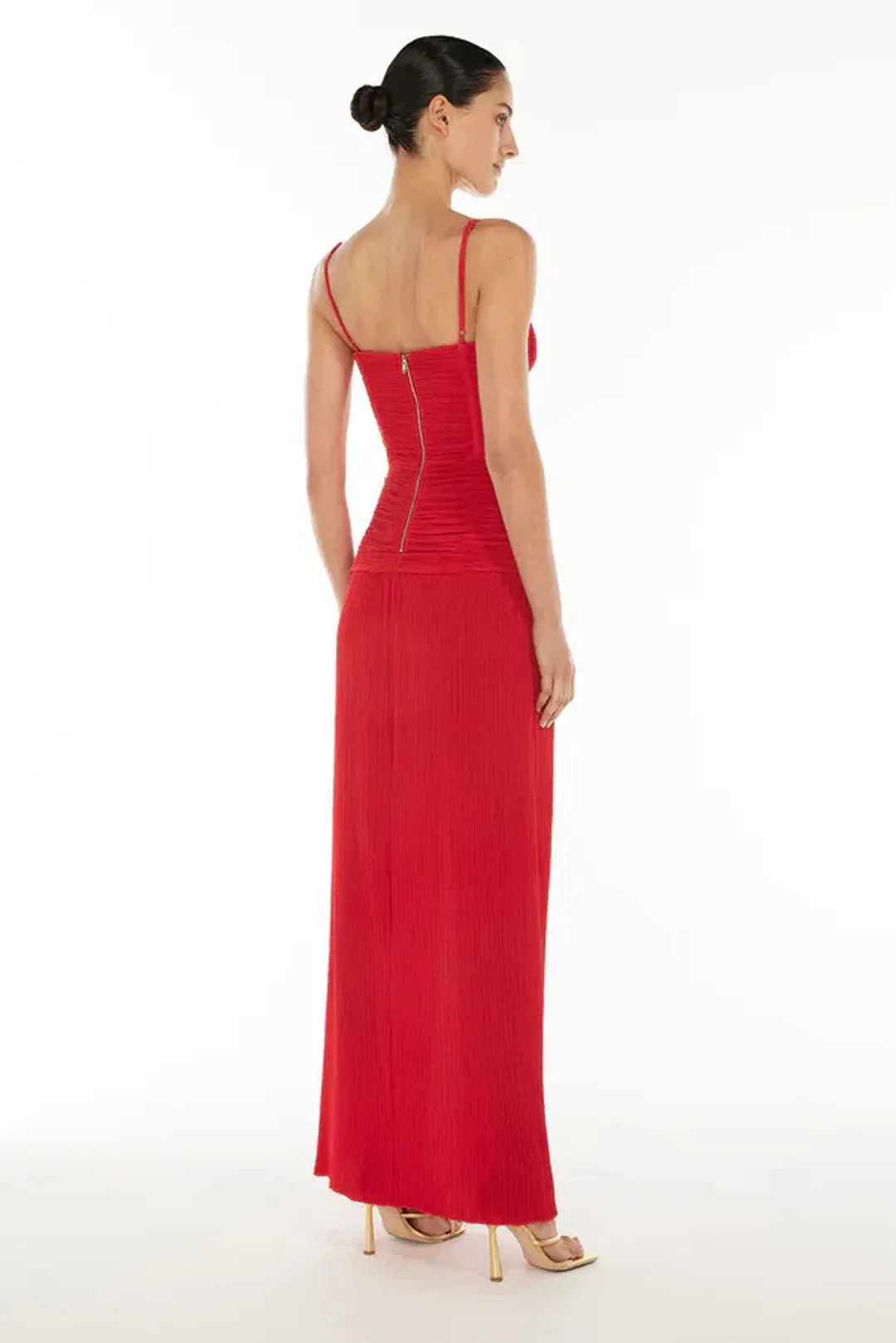 Manning Cartell Double Time Pleat Dress Red Size 4 for rent on The Volte - main image