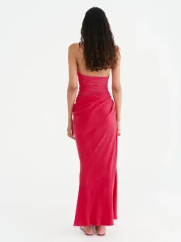 Benni Gina Halter Maxi Dress Watermelon Size  for rent on The Volte - image 3