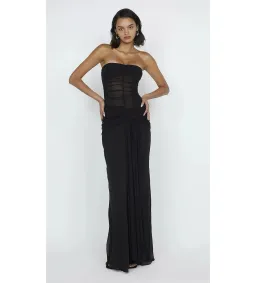 Bec & Bridge Noemi Strapless Gown Black Size AU 6 for rent on The Volte - image 1