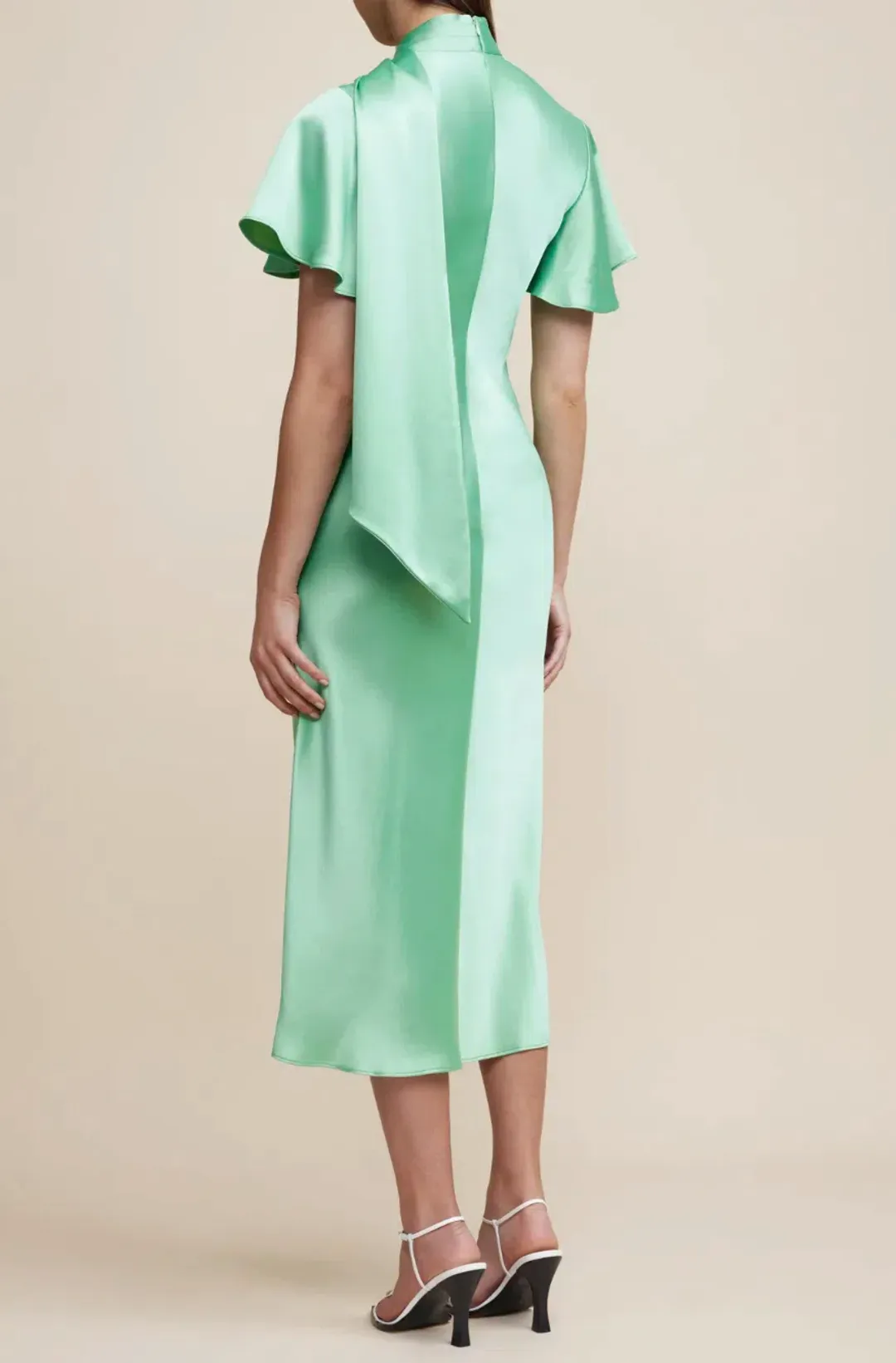 Acler Eastcott Dress Midi Green Size AU 14 for rent on The Volte - main image