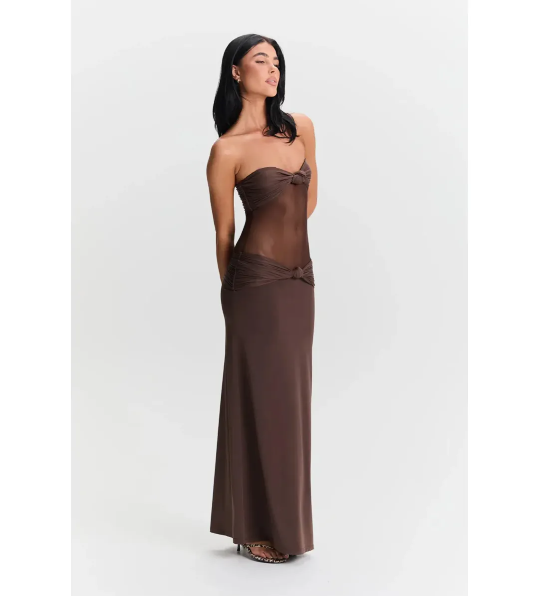 Sasha Therese Amara Maxi Dress Brown Size M/AU 10 for rent on The Volte - main image