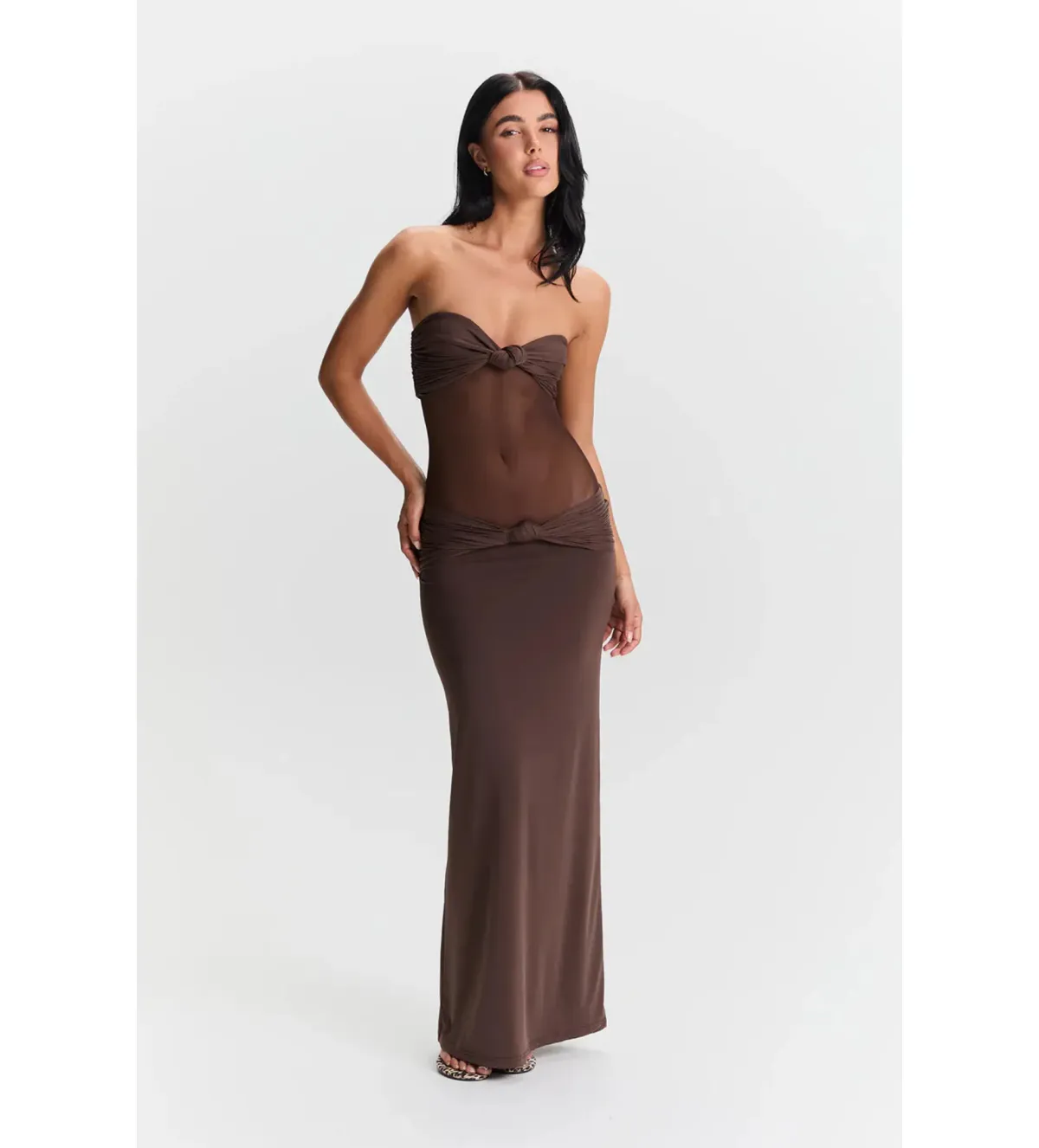 Sasha Therese Amara Maxi Dress Brown Size M/AU 10 for rent on The Volte - main image