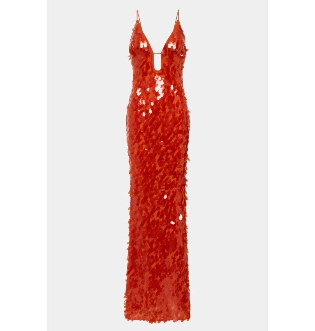 Misha Sapphire Sequin Maxi Dress Red Size 10/M for rent on The Volte - main image