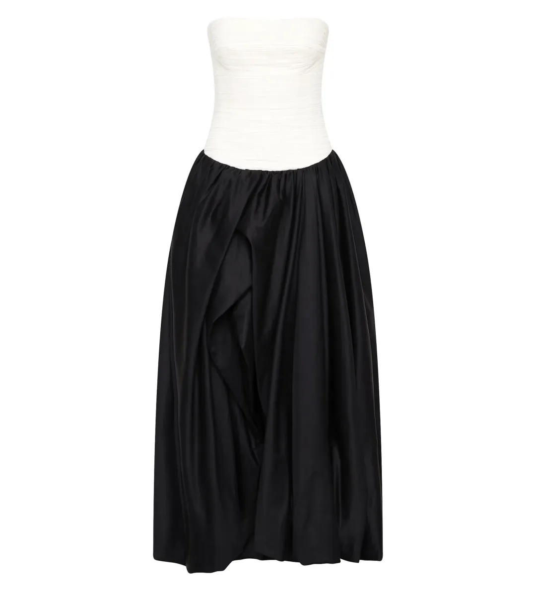 Aje Ivory Violette Bubble Hem Maxi in Black/white Size AU 8 for rent on The Volte - main image