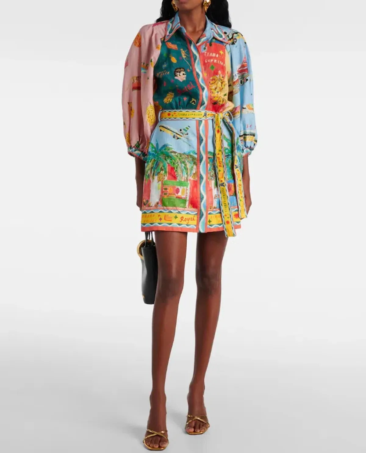 Alemais All Aboard Mini Shirt Dress Size 12 for rent on The Volte - main image