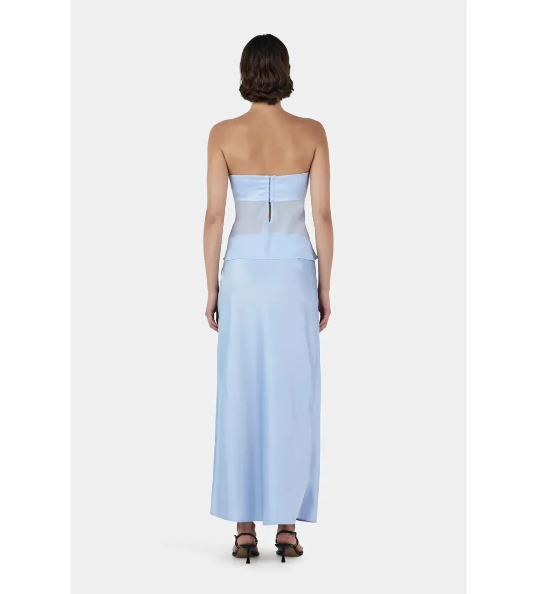 Ownley Patrice Strapless Top Size M/AU 10 and Ricky Midi Skirt Size S/AU 8 Baby Blue Set for rent on The Volte - main image