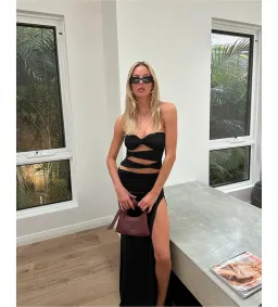 Mode Mila Remi Top and Maxi Skirt Set Black Size S / AU 8 for rent on The Volte - image 5