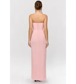 House of CB Adrienne Strapless Gown Pink Quartz Georgette Size XS / AU 6 for rent on The Volte - image 4