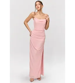 House of CB Adrienne Strapless Gown Pink Quartz Georgette Size XS / AU 6 for rent on The Volte - image 1