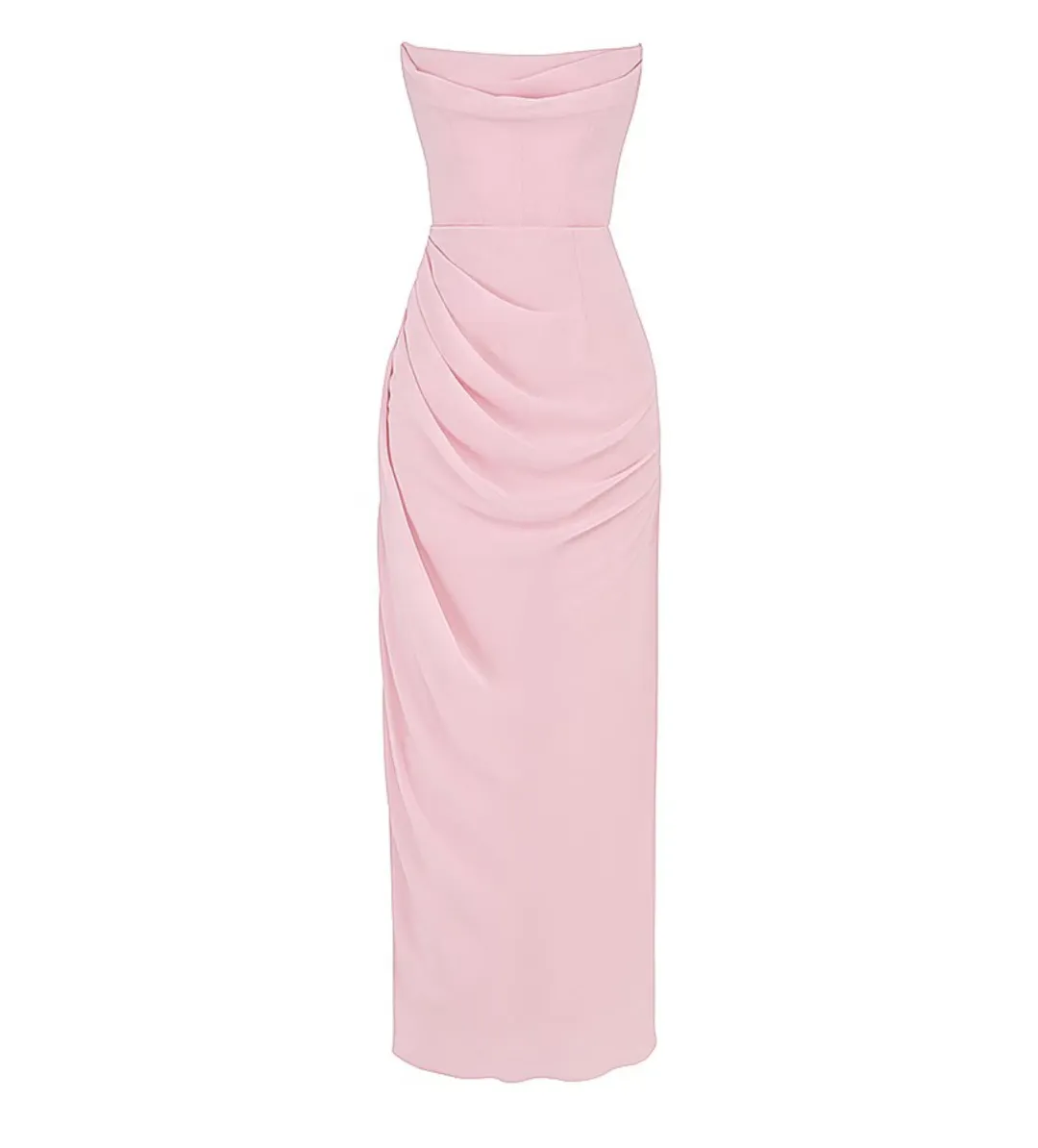 House of CB Adrienne Strapless Gown Pink Quartz Georgette Size XS / AU 6 for rent on The Volte - main image