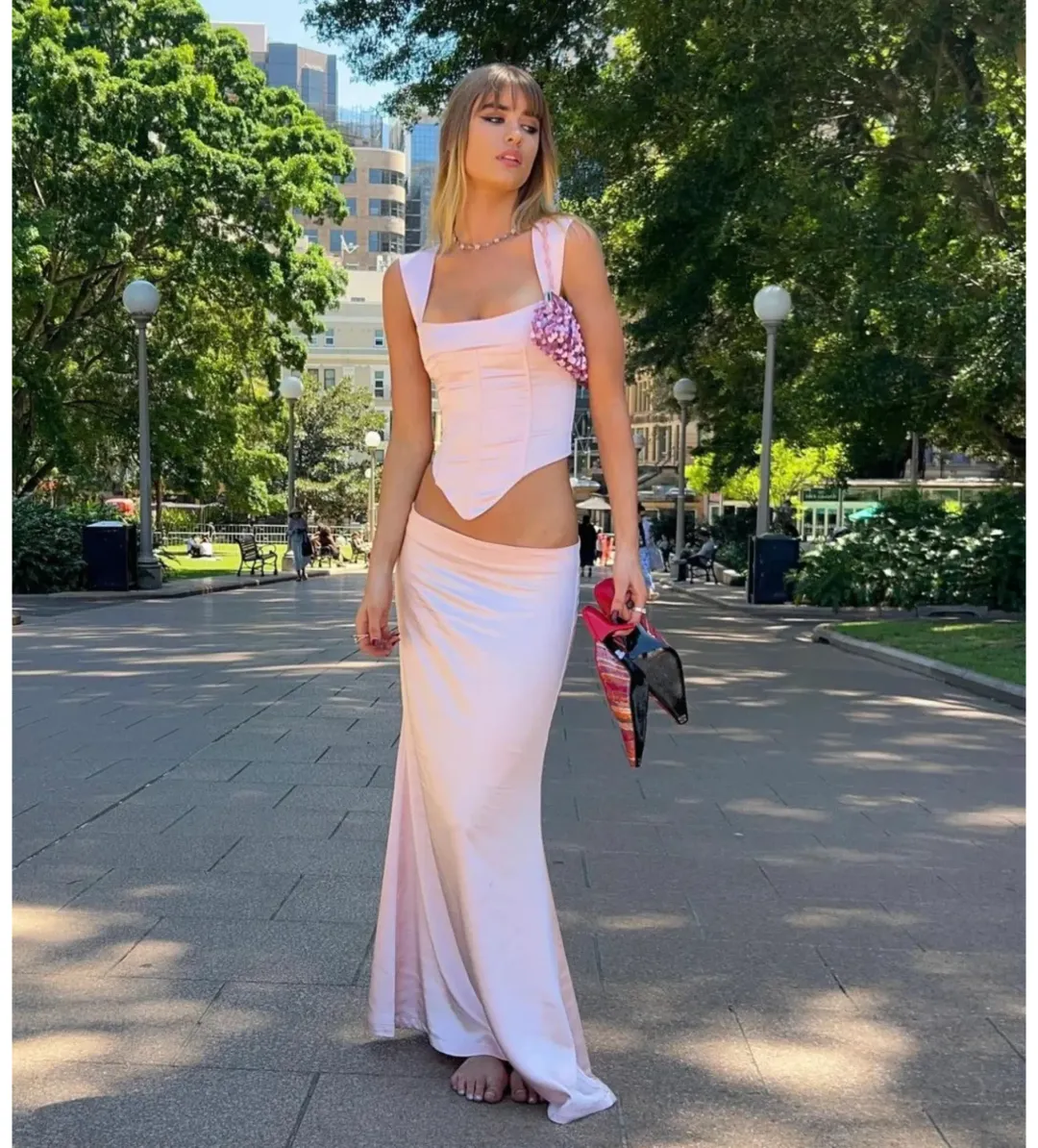 I am Delilah Valerie Corset and Maxi Skirt Set Petal Size S/AU 8 for rent on The Volte - main image