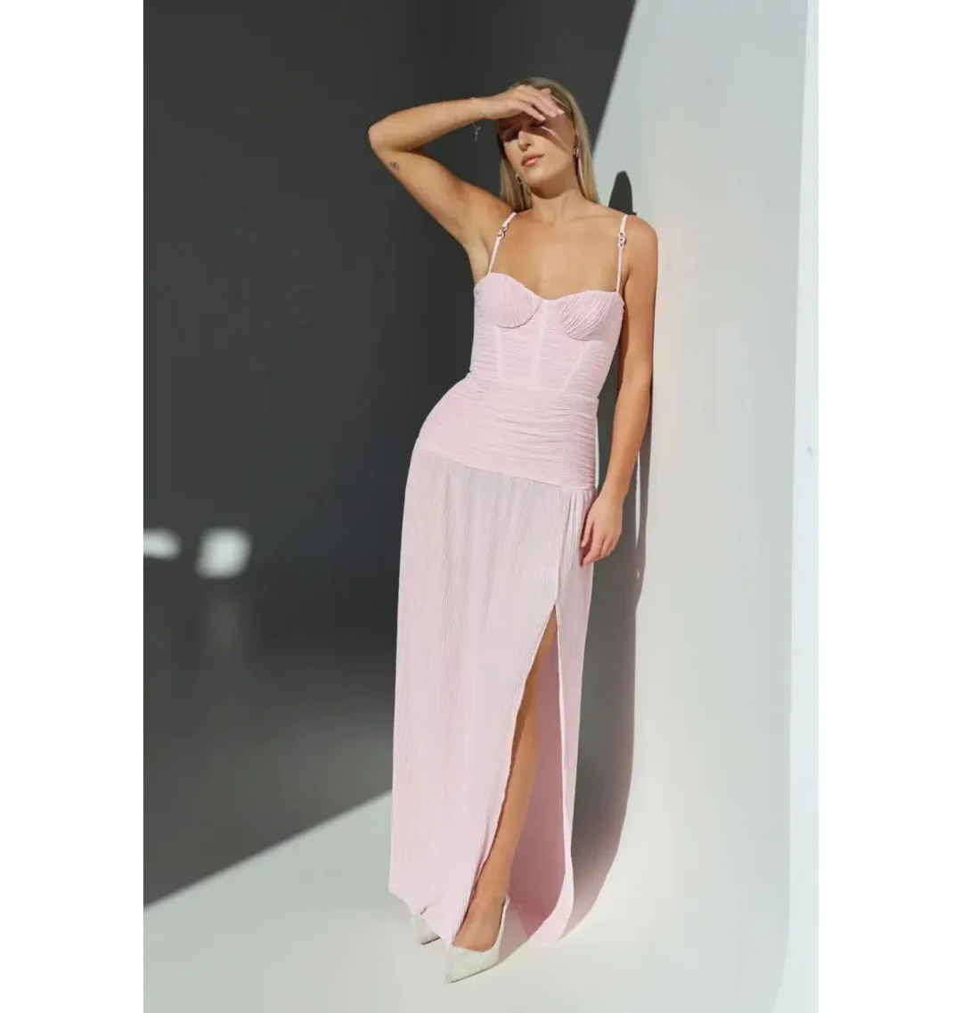 Manning Cartell Double Time Pleat Dress in Hydrangea Size AU 10  for rent on The Volte - main image