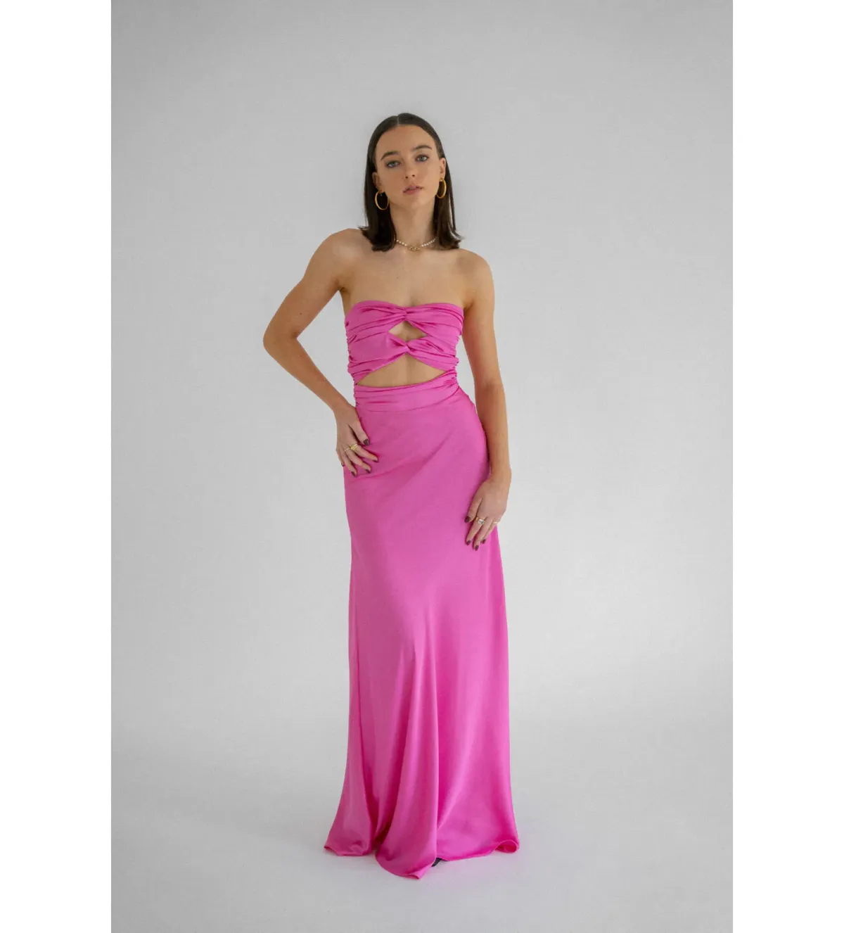 Hntr The Label Inka Gown in Pink Size M / AU 10 for rent on The Volte - main image