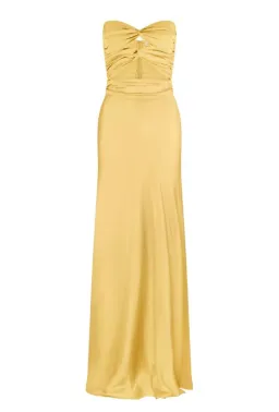 HNTR The Label Inka Gown in Gold Sun Size XS  /AU 6 for rent on The Volte - image 5