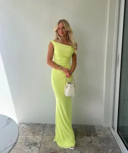 Natalie Rolt Bettina Gown Citron Size AU 6 for rent on The Volte - image 1