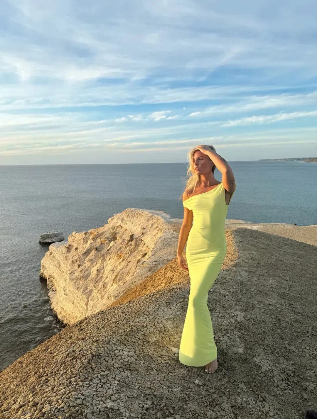 Natalie Rolt Bettina Gown Citron Size AU 6 for rent on The Volte - main image