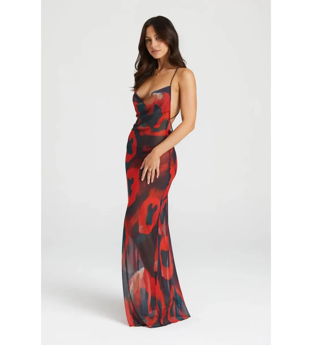Sasha Therese Serene Maxi Dress Red Size AU 10 for rent on The Volte - main image