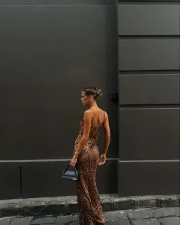 Rat And Boa Valentina Maxi Dress in Leopard Print Size XS/AU 6 for rent on The Volte - image 3