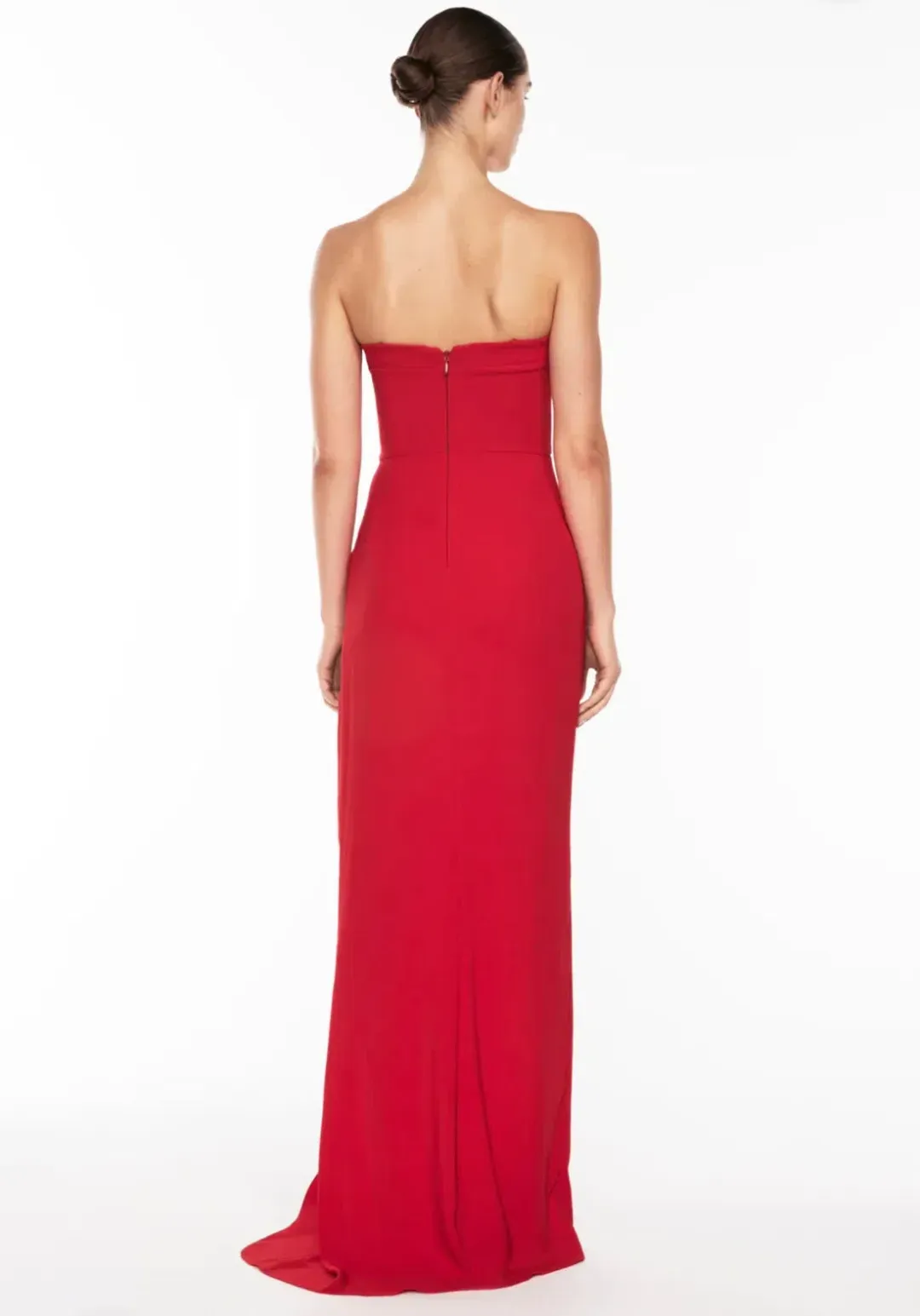Manning Cartell Asymmetrical Games Strapless Gown Red Size 10 for rent on The Volte - main image