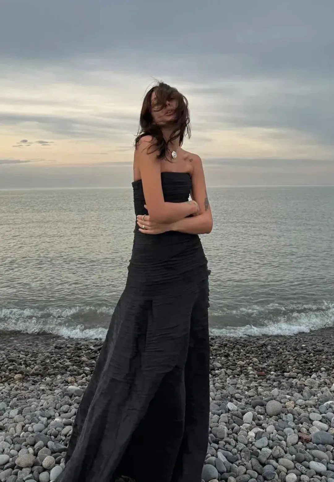 Aje Soundscape Maxi Dress in Black Size AU 8 for rent on The Volte - main image