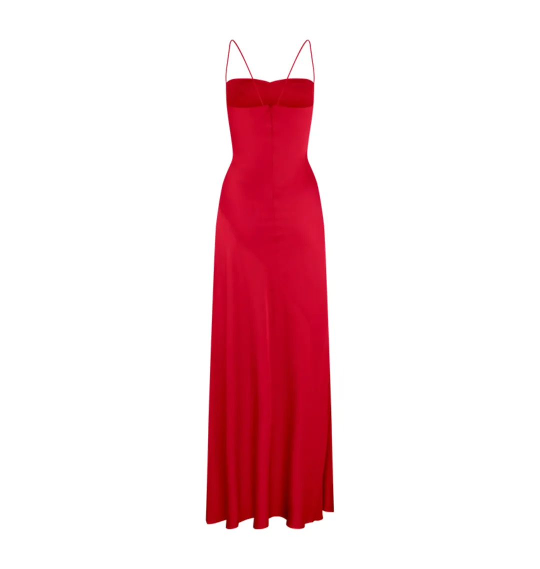 HNTR the Label Gaia Gown in Wine Size XS / AU 6  for rent on The Volte - main image