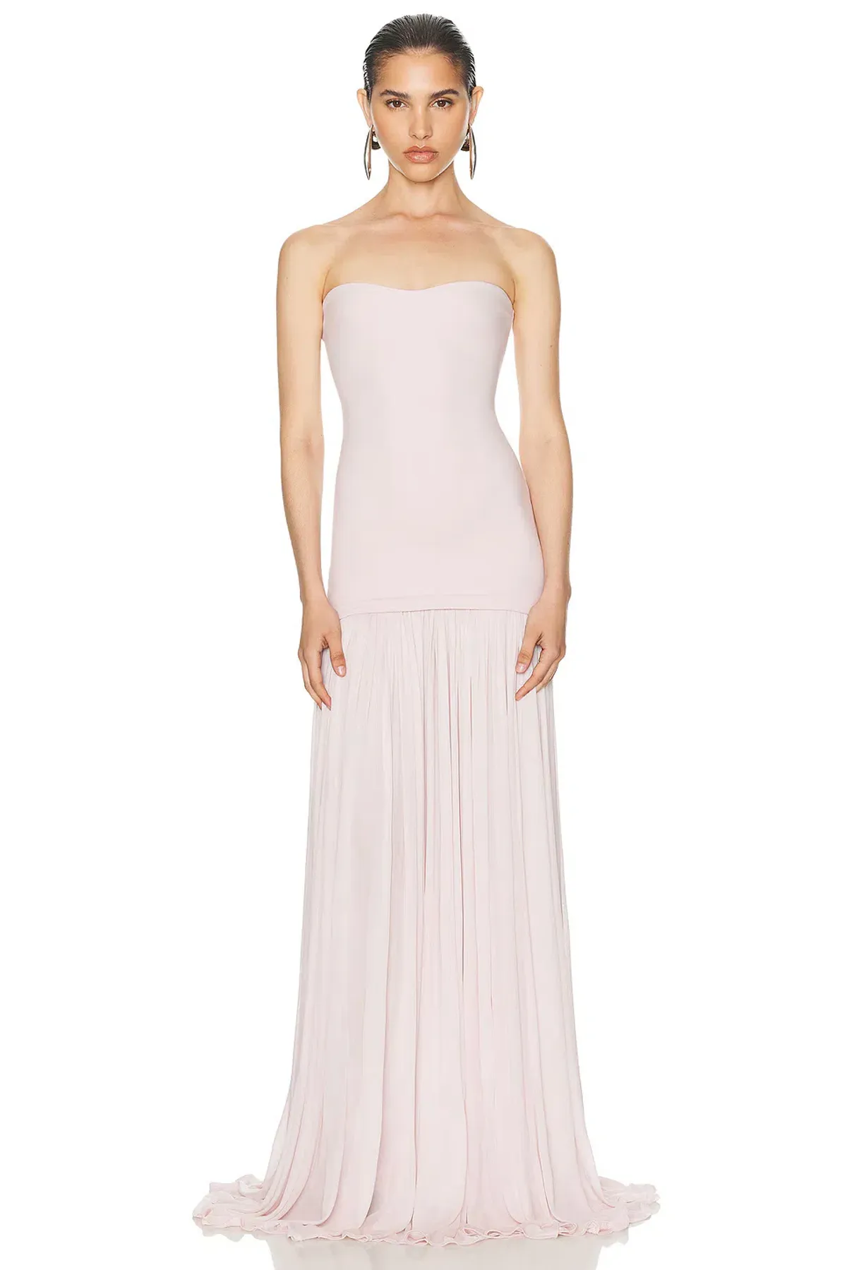 Helsa Naomi Gown in Barely Pink Size XS/AU 6 for rent on The Volte - main image