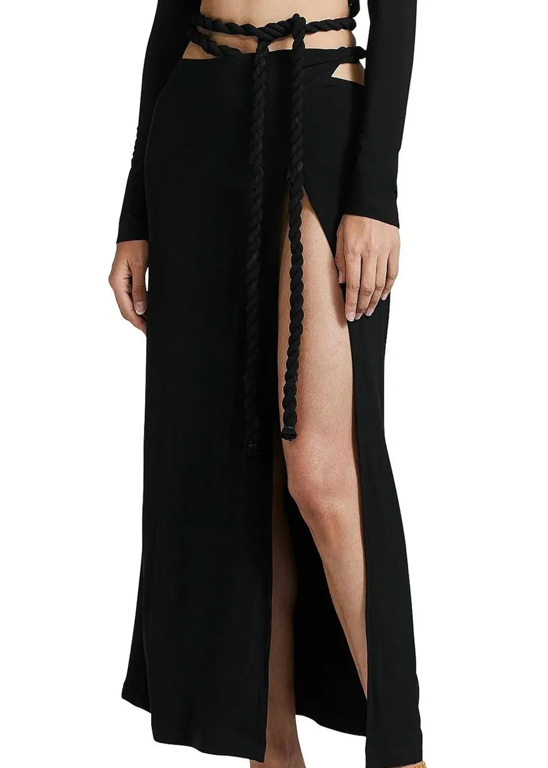 Dion Lee Rope Wrap Top & Skirt Set Black Size 6 for rent on The Volte - main image
