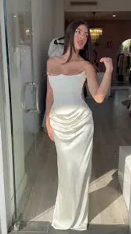 House of Cb Strapless Corset Dress Ivory Size XS / AU 6 for rent on The Volte - image 4