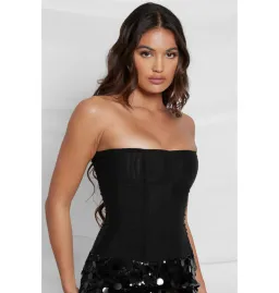 Leau Muse Mesh Corset Top in Black Size AU 6 for rent on The Volte - image 3