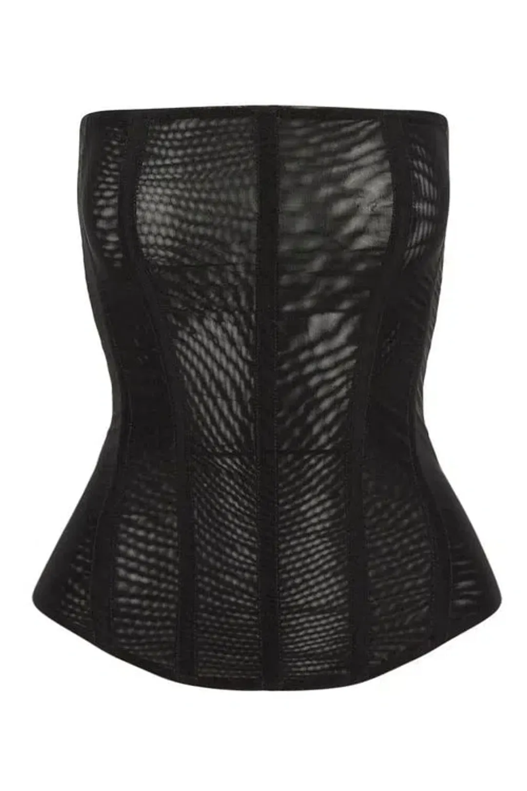 Leau White Muse Mesh Corset Top Black Size 10 for rent on The Volte - main image