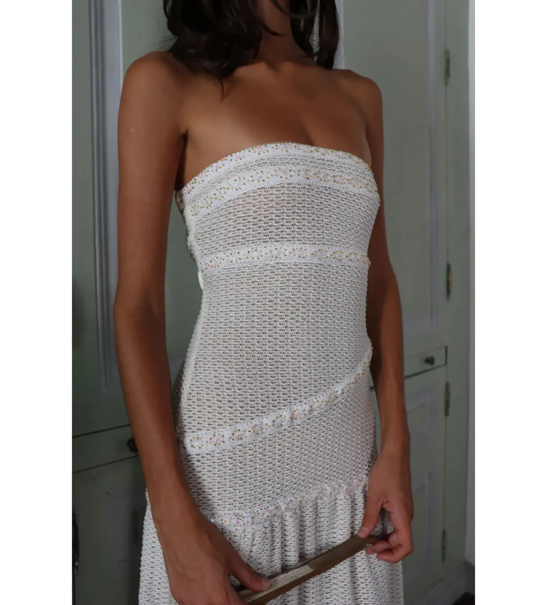 Fait Par Foutch Colette Maxi Dress Ivory Size AU 8 for rent on The Volte - main image