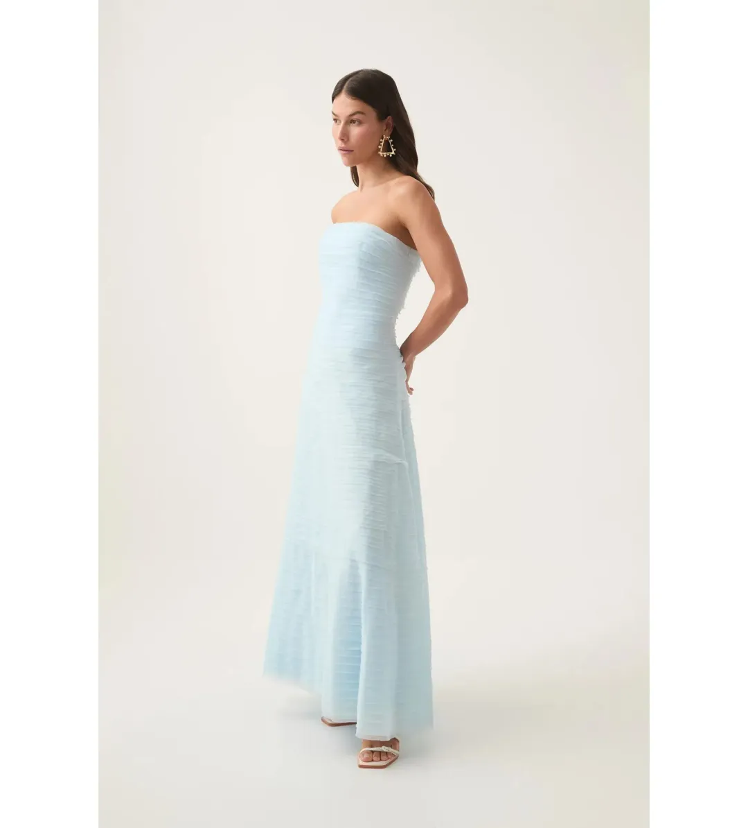 Aje Soundscape Maxi Dress Sea Breeze Size AU 8 for rent on The Volte - main image