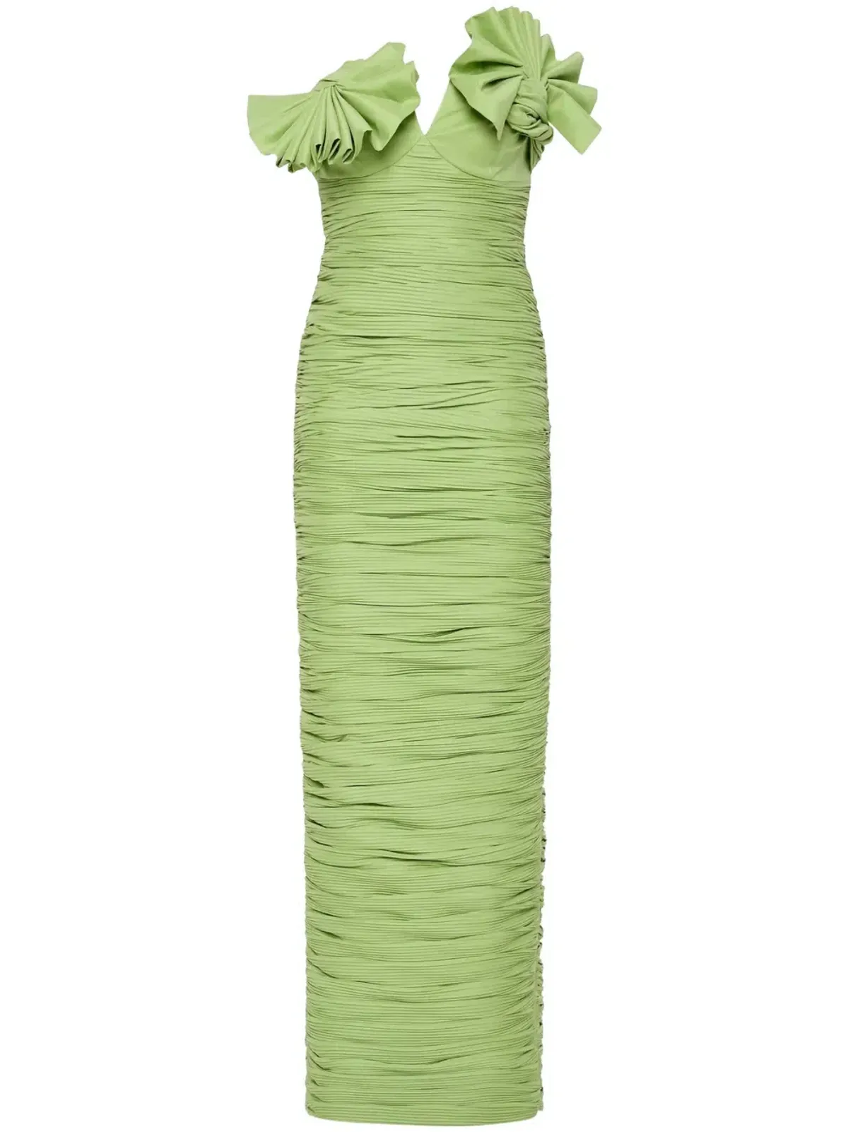 Rachel Gilbert Jensen Maxi Gown Green Dress Size 12 for rent on The Volte - main image