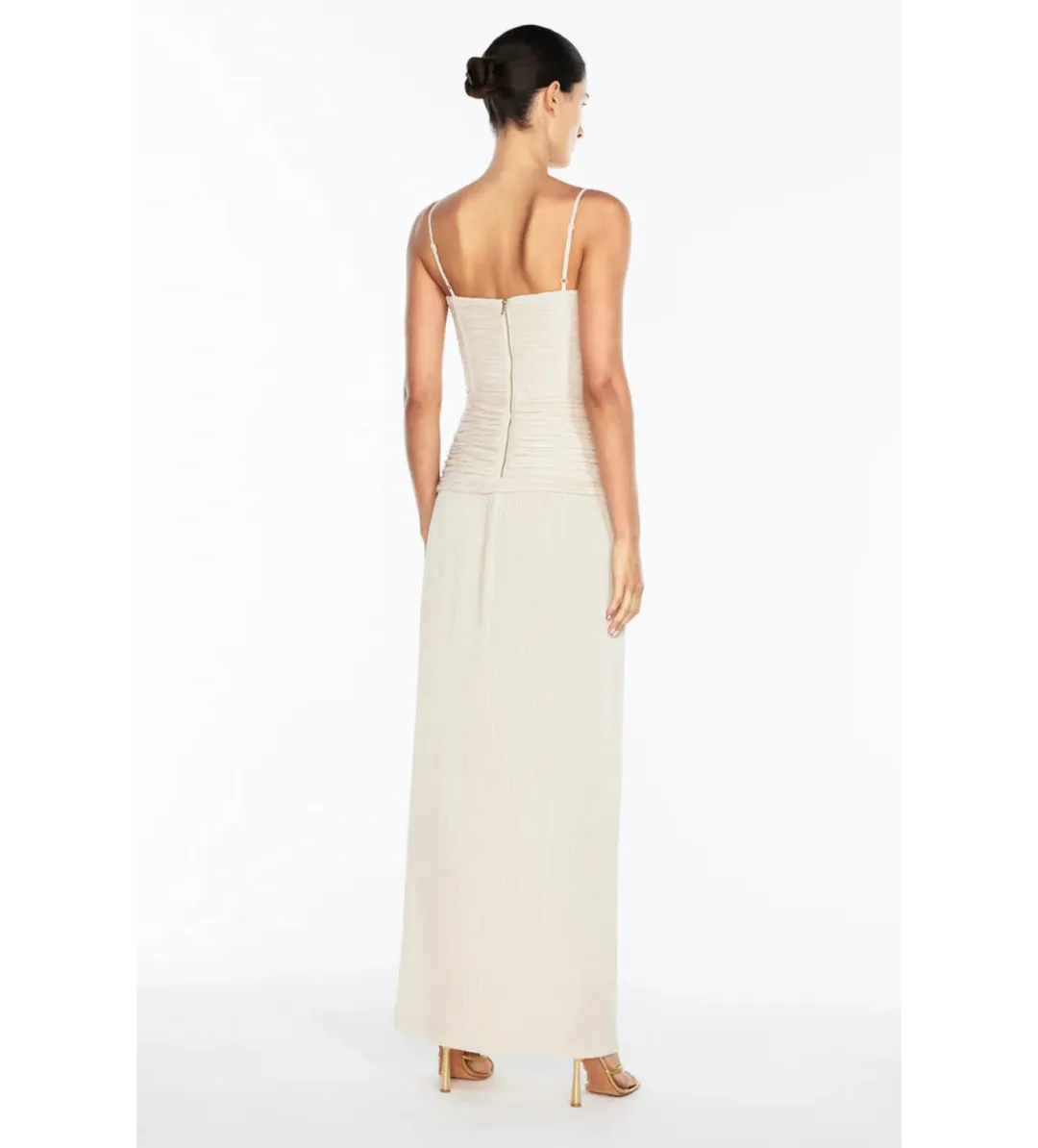 Manning Cartell Double Time Pleat Maxi Dress Nougat Size S/AU 8 for rent on The Volte - main image