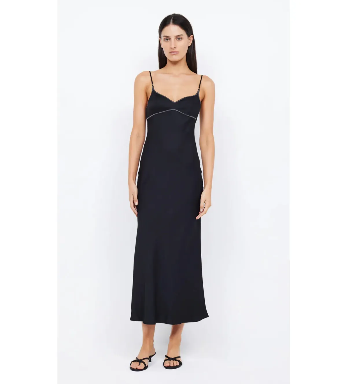 Bec & Bridge Emery Midi Dress Black/Ivory Size AU 8 for rent on The Volte - main image