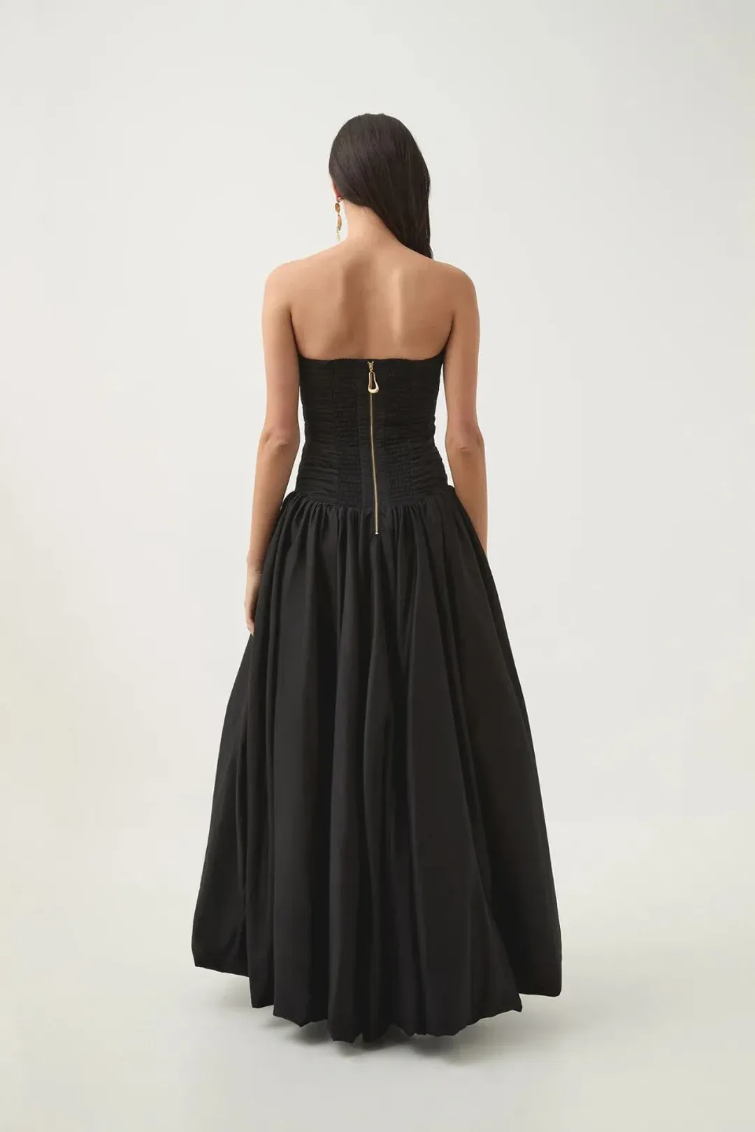 Aje Violette Bubble Hem Maxi Dress in Black Size 6 for rent on The Volte - main image