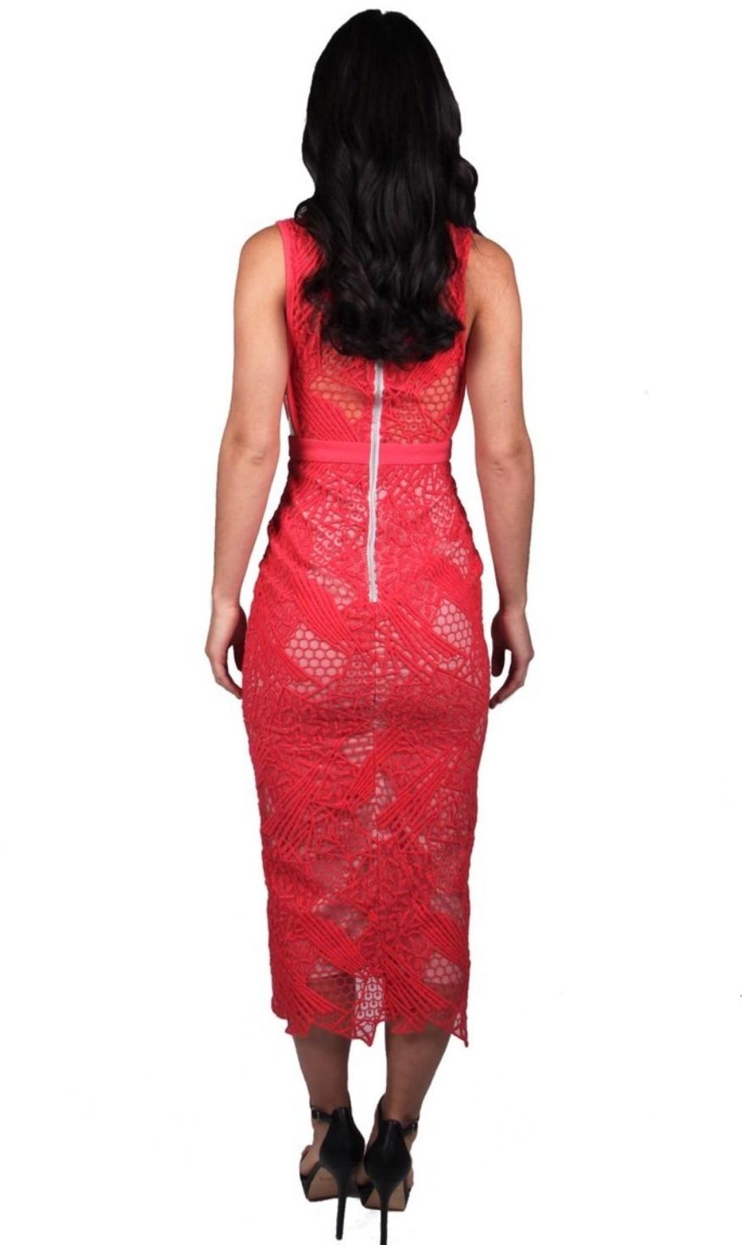 Manning Cartell Gallery Views Sheath Dress Scarlet Red Size 8 for rent on The Volte - main image