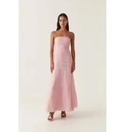 Aje Soundscape Maxi Dress Chalk Pink Size AU 6 for rent on The Volte - image 1