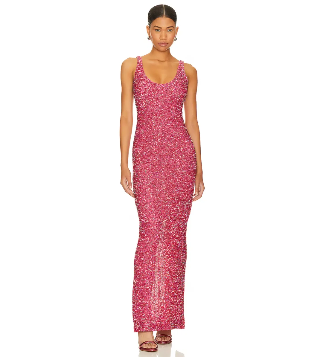 NBD Janhvi Maxi Dress Hot Pink Size S/AU 8 for rent on The Volte - main image